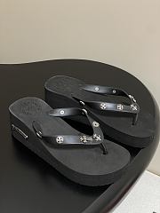 Fortok Chrome Hearts Y2K High Heels Slippers Black - 4