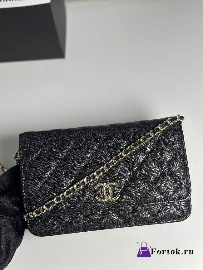 Fortok Chanel WOC Caviar Black 19cm  - 1