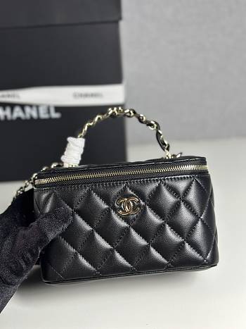 Fortok Chanel Handle Vanity Black 17cm
