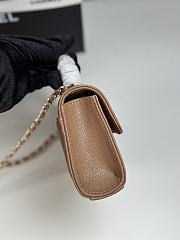 Fortok Chanel Long Purse Handle Brown 18cm - 5