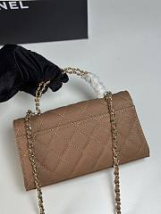 Fortok Chanel Long Purse Handle Brown 18cm - 4