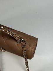 Fortok Chanel Long Purse Handle Brown 18cm - 3