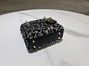 Fortok Dior Micro Lady Dior Crystal Embellished Bag in Black 12 x 10.2 x 5cm - 5