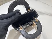 Fortok Dior Micro Lady Dior Crystal Embellished Bag in Black 12 x 10.2 x 5cm - 4