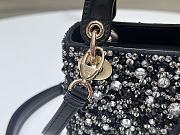 Fortok Dior Micro Lady Dior Crystal Embellished Bag in Black 12 x 10.2 x 5cm - 3