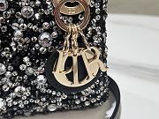 Fortok Dior Micro Lady Dior Crystal Embellished Bag in Black 12 x 10.2 x 5cm - 2