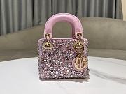Fortok Dior Micro Lady Dior Crystal Embellished Bag in Baby Pink 12 x 10.2 x 5cm - 5