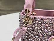 Fortok Dior Micro Lady Dior Crystal Embellished Bag in Baby Pink 12 x 10.2 x 5cm - 4