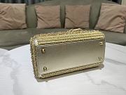 Fortok Dior Lady Dior Embroidered With Gold Details 24 x 20 x 11cm - 6