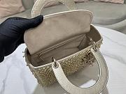 Fortok Dior Lady Dior Embroidered With Gold Details 24 x 20 x 11cm - 5