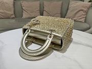 Fortok Dior Lady Dior Embroidered With Gold Details 24 x 20 x 11cm - 3