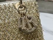 Fortok Dior Lady Dior Embroidered With Gold Details 24 x 20 x 11cm - 2