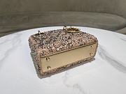 Fortok Dior Lady Dior Gold Embroidered with Beads 17 x 15 x 7 cm - 5