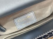 Fortok Dior Small Dior Bag Blue Smooth Calfskin And Satin With Bead Embroidery 20 x 16.5 x 8cm - 5