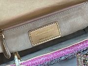 Fortok Dior Small Dior Bag Pink Smooth Calfskin And Satin With Bead Embroidery 20 x 16.5 x 8cm - 2
