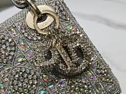 Fortok Dior Small Dior Bag Green Smooth Calfskin And Satin With Bead Embroidery 20 x 16.5 x 8cm - 2