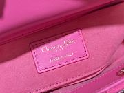 Fortok Dior Small D-Joy Bag Pink Smooth Calfskin And Satin With Bead Embroidery 22 x 12 x 6 cm - 3
