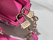 Fortok Dior Small D-Joy Bag Pink Smooth Calfskin And Satin With Bead Embroidery 22 x 12 x 6 cm - 4