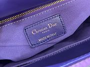 Fortok Dior Small Lady Bag Purple Smooth Calfskin And Satin With Bead Embroidery 20 x 17 x 8 cm - 5