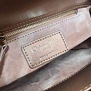 Fortok Dior Mini Lady Dior Bag Square-motif Embroidery Set with Pink Strass and White Round Beads 17 x 15 x 7 cm - 2