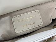 Fortok Dior Mini Lady Dior Bag Square-motif Embroidery Set with White Strass and Round Beads 17 x 15 x 7 cm - 4