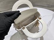 Fortok Dior Mini Lady Dior Bag Square-motif Embroidery Set with White Strass and Round Beads 17 x 15 x 7 cm - 3