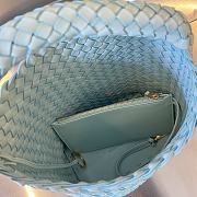 Fortok Bottega Veneta Cabat Bucket Blue 35.5x21x13cm - 5