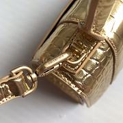 Fortok Balenciaga Hourglass Shiny Crocodile Leather Gold 23x10x14cm - 3