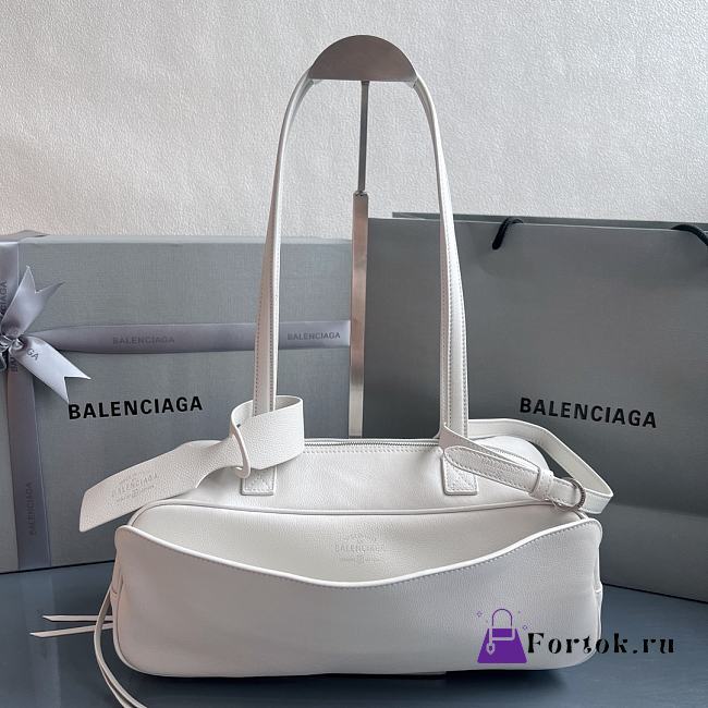 Fortok Balenciaga Carrie Bowling White Small Bag 31x12x12cm - 1