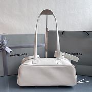 Fortok Balenciaga Carrie Bowling White Small Bag 31x12x12cm - 4