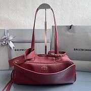 Fortok Balenciaga Carrie Bowling Rouge Small Bag 31x12x12cm - 1
