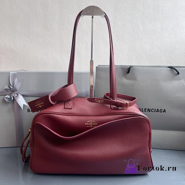 Fortok Balenciaga Carrie Bowling Rouge Large Bag 36x16X18.7cm - 1