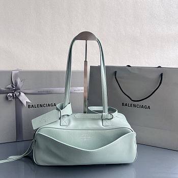 Fortok Balenciaga Carrie Bowling Blue Mint Small Bag 31x12x12cm
