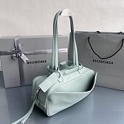 Fortok Balenciaga Carrie Bowling Blue Mint Small Bag 31x12x12cm - 2