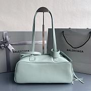 Fortok Balenciaga Carrie Bowling Blue Mint Small Bag 31x12x12cm - 4
