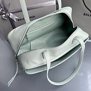 Fortok Balenciaga Carrie Bowling Blue Mint Large Bag 36x16X18.7cm - 6