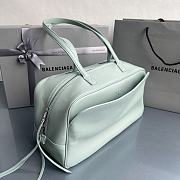 Fortok Balenciaga Carrie Bowling Blue Mint Large Bag 36x16X18.7cm - 3