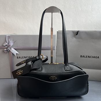 Fortok Balenciaga Carrie Bowling Black Small Bag Gold Hardware 31x12x12cm