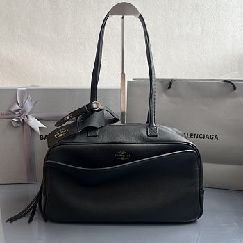 Fortok Balenciaga Carrie Bowling Black Large Bag Gold Hardware 36x16X18.7cm