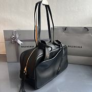 Fortok Balenciaga Carrie Bowling Black Large Bag Gold Hardware 36x16X18.7cm - 4