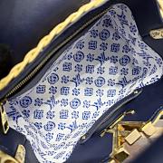 Fortok Louis Vuitton Small Capucines Raffia Blue 21*8*14cm - 5