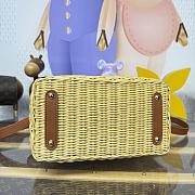 Fortok Louis Vuitton Small Capucines Raffia Brown 21*8*14cm - 4