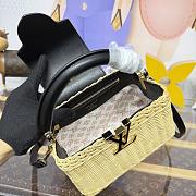 Fortok Louis Vuitton Small Capucines Raffia Black 21*8*14cm - 4