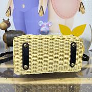 Fortok Louis Vuitton Small Capucines Raffia Black 21*8*14cm - 3