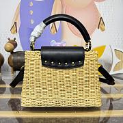 Fortok Louis Vuitton Large Capucines Raffia Black 27*18*9cm - 3