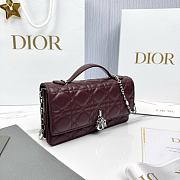 Fortok Dior My Dior Mini Bag Plum Cannage Lambskin 21 x 11.5 x 4.5cm - 3