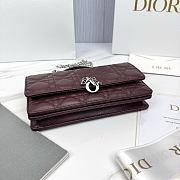 Fortok Dior My Dior Mini Bag Plum Cannage Lambskin 21 x 11.5 x 4.5cm - 2