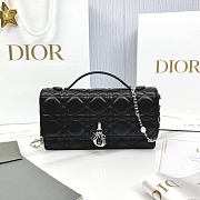 Fortok Dior My Dior Mini Bag Black Cannage Lambskin 21 x 11.5 x 4.5cm - 1