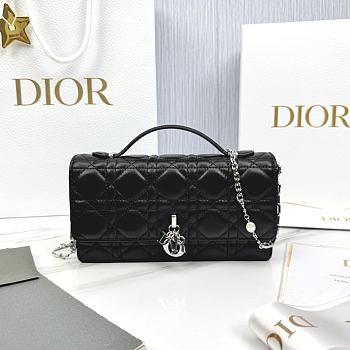 Fortok Dior My Dior Mini Bag Black Cannage Lambskin 21 x 11.5 x 4.5cm