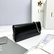 Fortok Lady Dior Pouch with Chain Black 21cm - 4